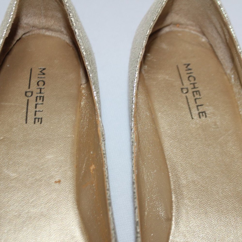 Michelle D Golden Ballet Flats - Picture 3 of 10